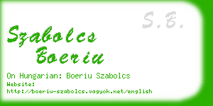 szabolcs boeriu business card